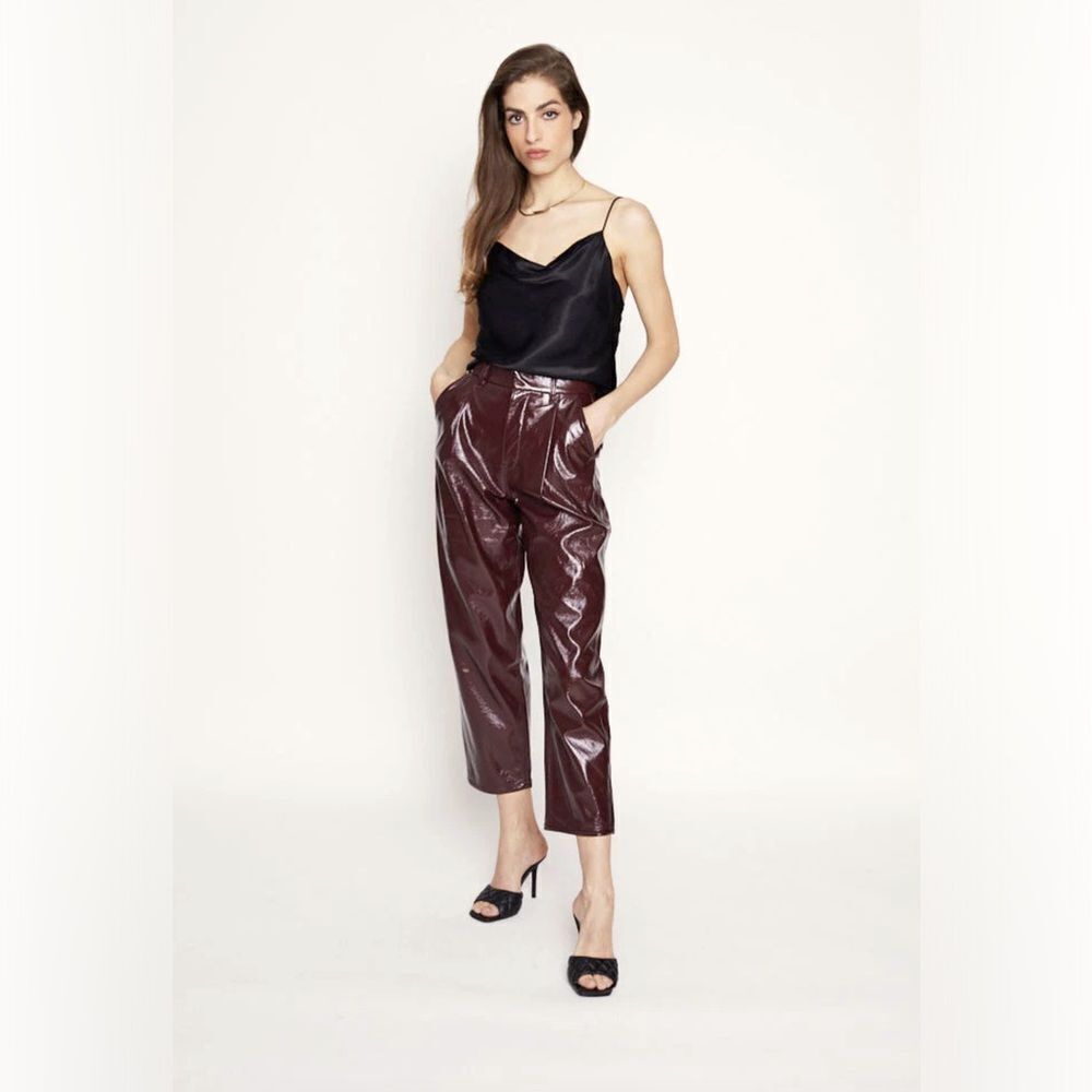 Blue Revival UNREAL PATENT LEATHER TROUSER IN MAHOGANY